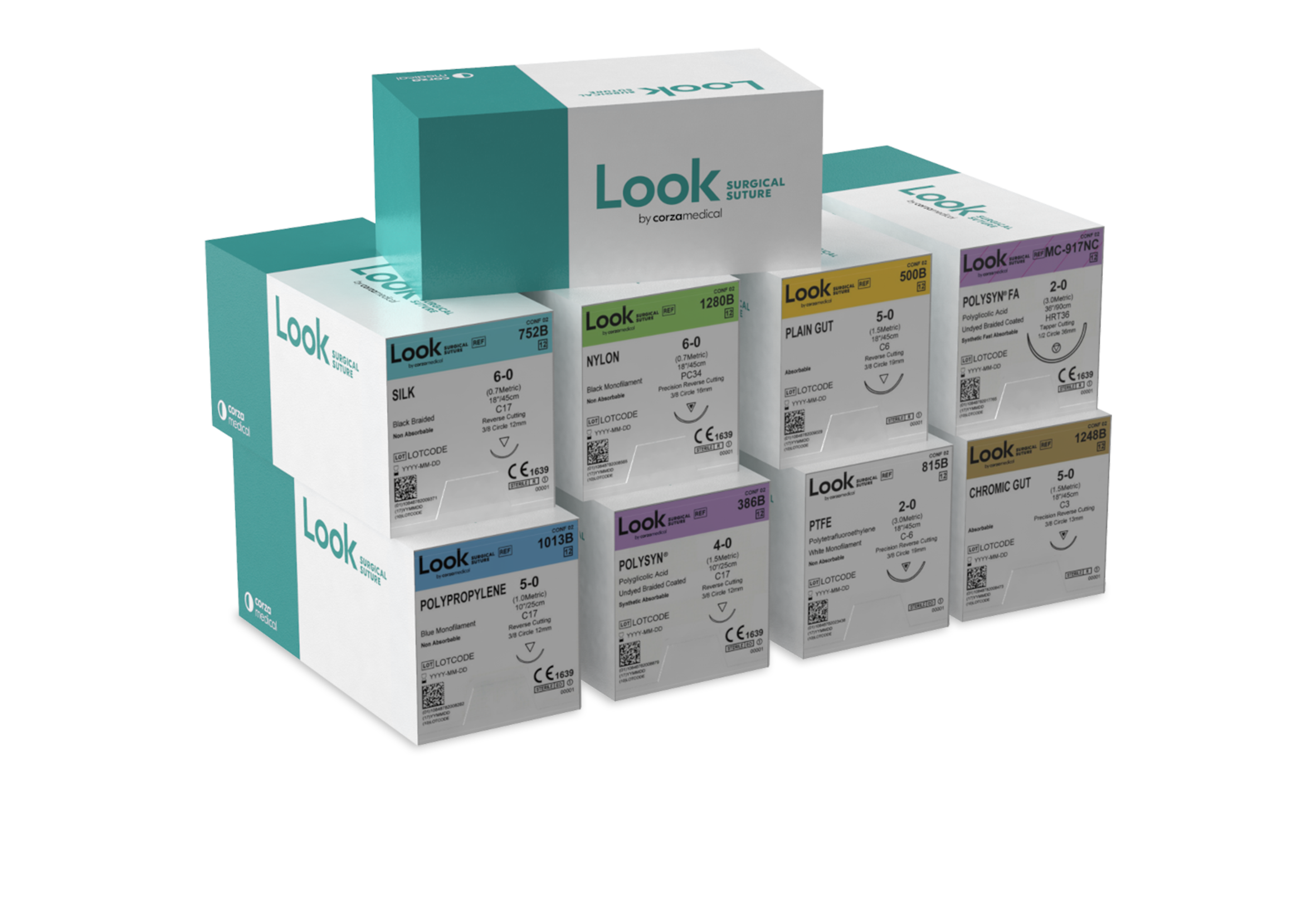 LOOK Suture Polypropylene; Blue Monofilament; 6-0; 18in/45cm; Precision Reverse Cutting; 13mm; 3/8 Circle; Box/12